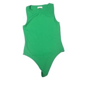 Babaton Women’s Bodysuit Aritzia Contour High Neck Green Bodysuit‎ Size Medium